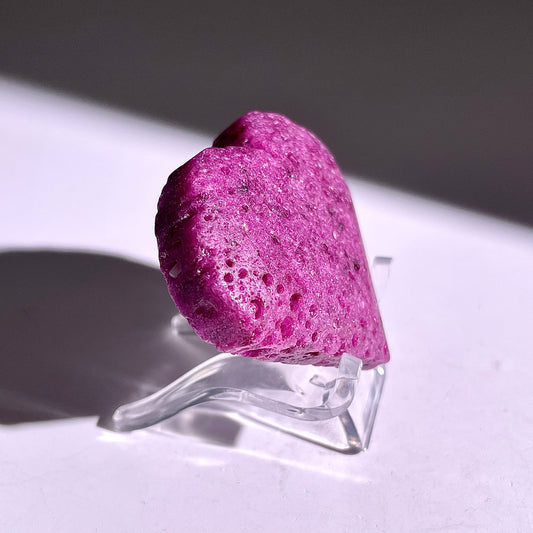 B874◇ルビー ハート◇36×46×14mm◇天然石・鉱物・パワーストーン