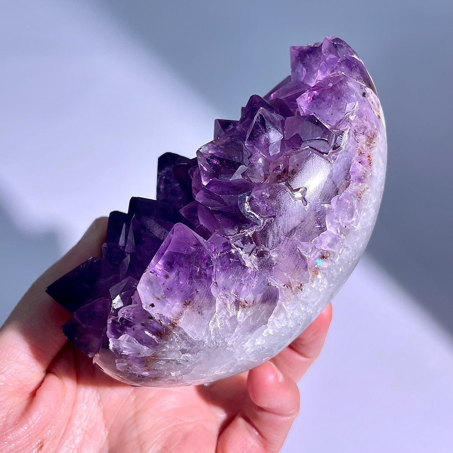 A61◇アメジスト　クリスター◇107×67×55mm◇天然石・鉱物・パワーストーン