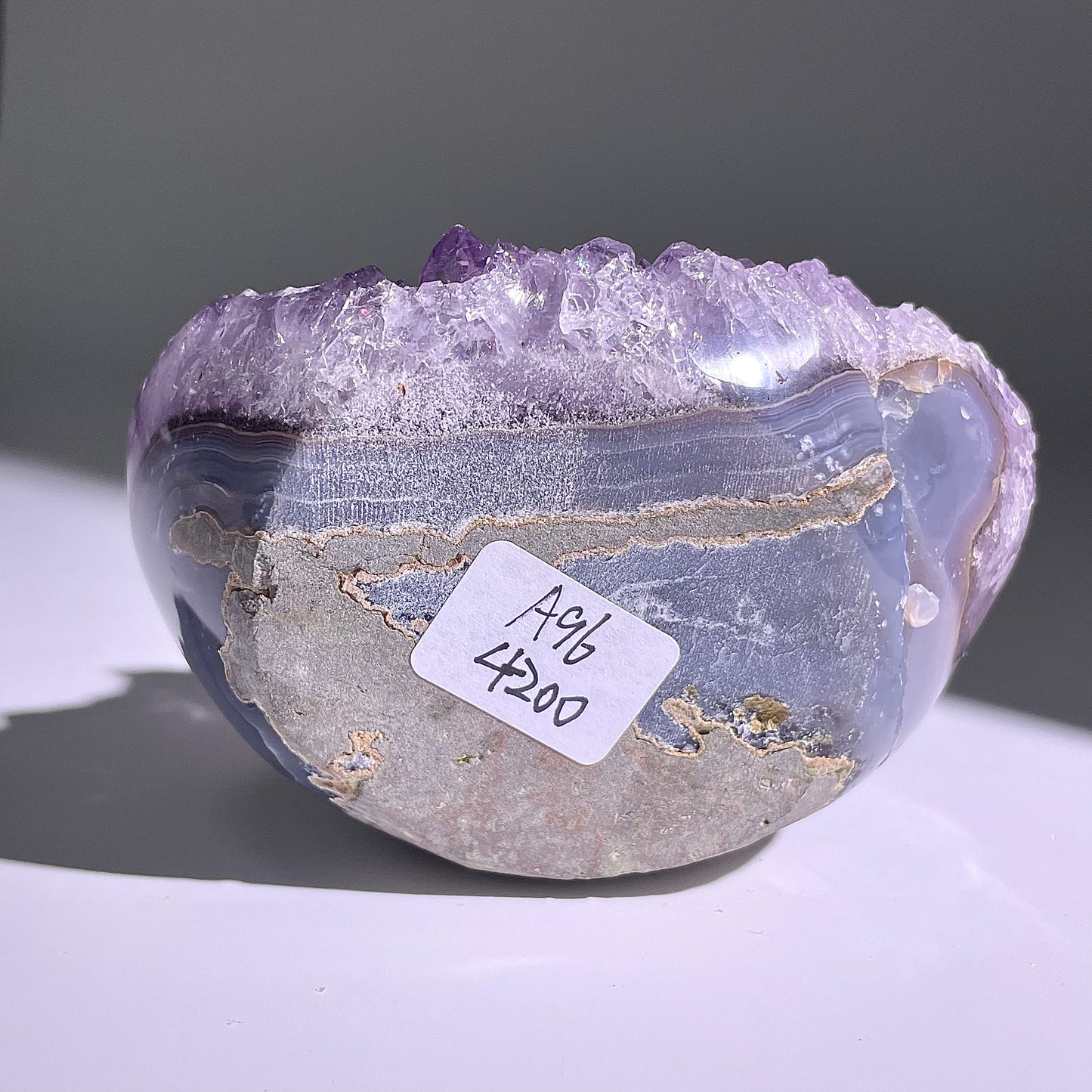 A96◇１点物◇アメジスト　クリスター◇94×79×73mm◇天然石・鉱物・パワーストーン