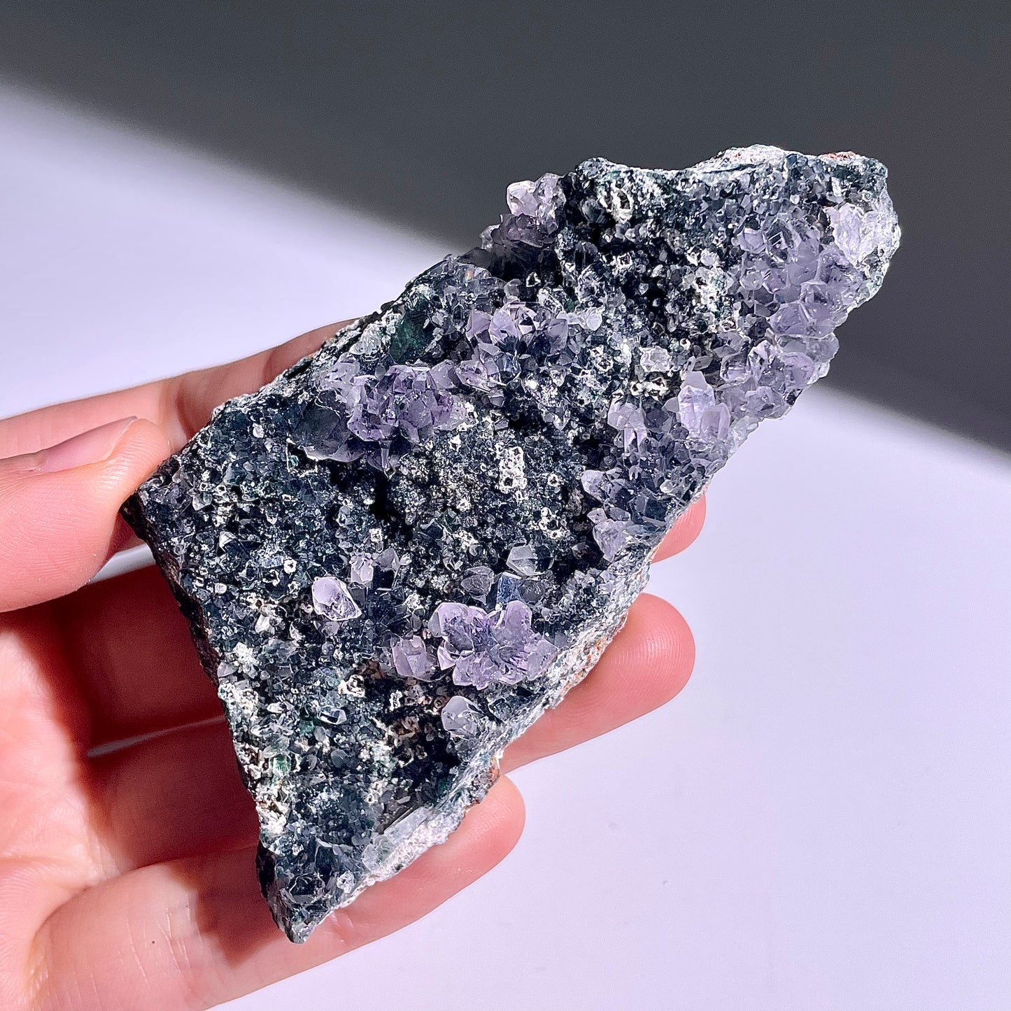 A138◇１点物◇瑪瑙とアメジスト共生◇91×46×17mm◇天然石・鉱物・パワーストーン