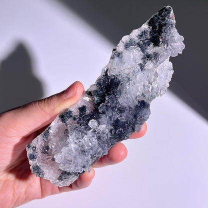 A139◇１点物◇瑪瑙とアメジスト共生◇131×38×19mm◇天然石・鉱物・パワーストーン