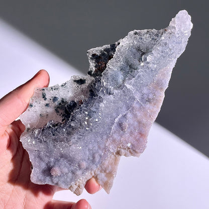 A147◇１点物◇瑪瑙とアメジスト共生◇149×83×20mm◇天然石・鉱物・パワーストーン