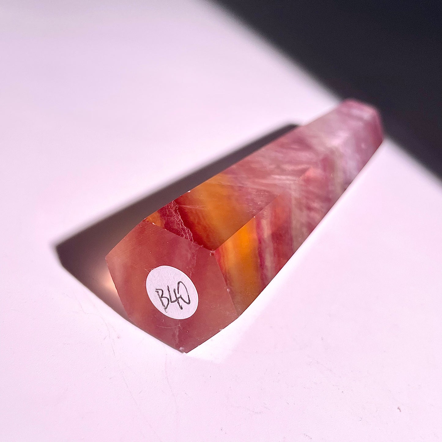 B40◇１点物◇フローライト ピラー◇125×25×23mm◇天然石・鉱物・パワーストーン