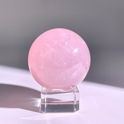 B66◇１点物◇ローズクォーツ ボール◇50×50×50mm◇天然石・鉱物・パワーストーン