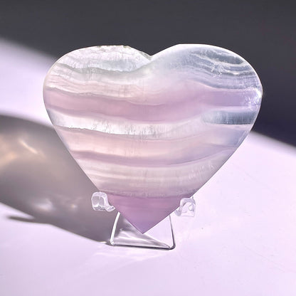 B84◇１点物◇フローライト ハート◇76×94×20mm天然石・鉱物・パワーストーン