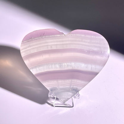 B85◇１点物◇フローライト ハート◇63×81×19mm天然石・鉱物・パワーストーン