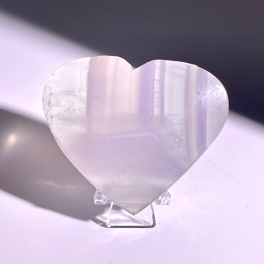 B87◇１点物◇フローライト ハート◇50×59×19mm天然石・鉱物・パワーストーン
