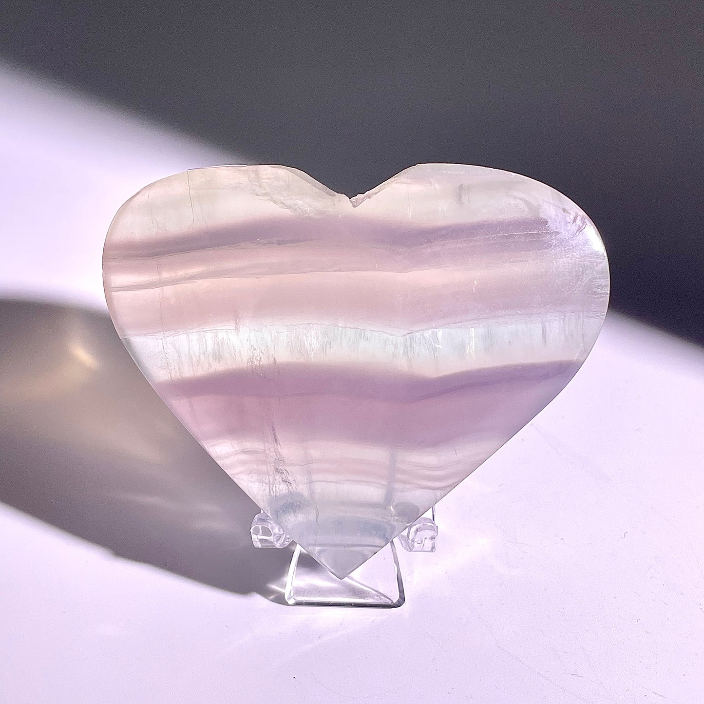 B89◇１点物◇フローライト ハート◇55×67×23mm天然石・鉱物・パワーストーン