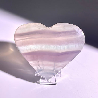 B89◇１点物◇フローライト ハート◇55×67×23mm天然石・鉱物・パワーストーン