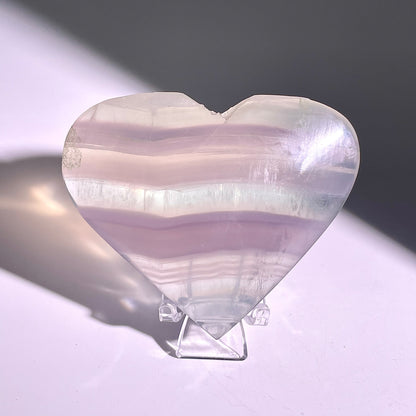 B90◇１点物◇フローライト ハート◇59×76×23mm天然石・鉱物・パワーストーン
