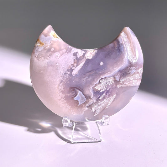 B95◇１点物◇瑪瑙 ムーン◇74×45×20mm天然石・鉱物・パワーストーン