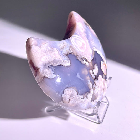 B100◇１点物◇瑪瑙 ムーン◇92×61×24mm天然石・鉱物・パワーストーン