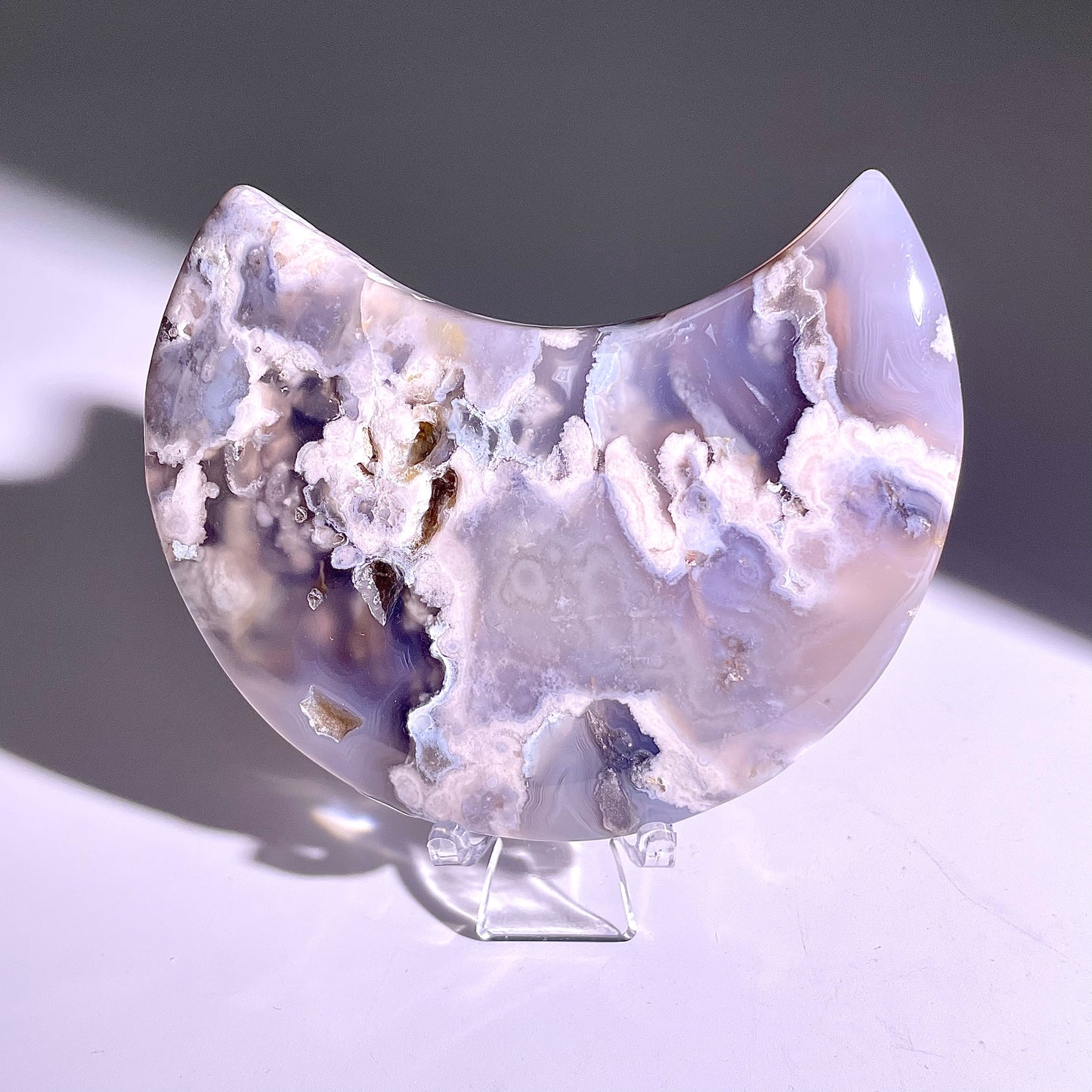 B102◇１点物◇瑪瑙 ムーン◇92×61×17mm天然石・鉱物・パワーストーン