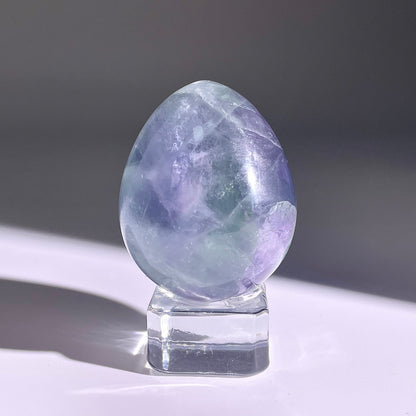 B125◇１点物◇フローライト エッグ◇46×37×37mm天然石・鉱物・パワーストーン