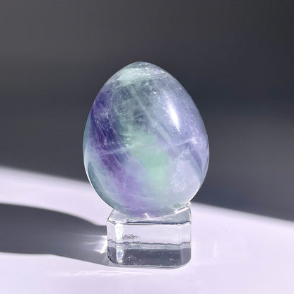 B125◇１点物◇フローライト エッグ◇46×37×37mm天然石・鉱物・パワーストーン