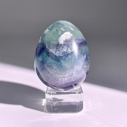 B126◇１点物◇フローライト エッグ◇47×38×38mm天然石・鉱物・パワーストーン