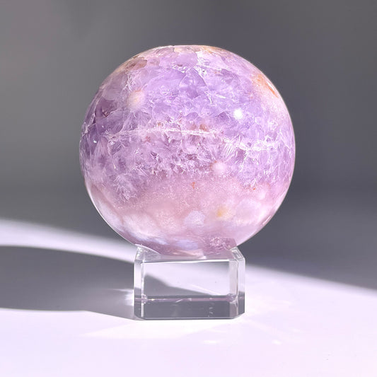 B151◇１点物◇桜紫瑪瑙ボール◇79×79×79mm天然石・鉱物・パワーストーン