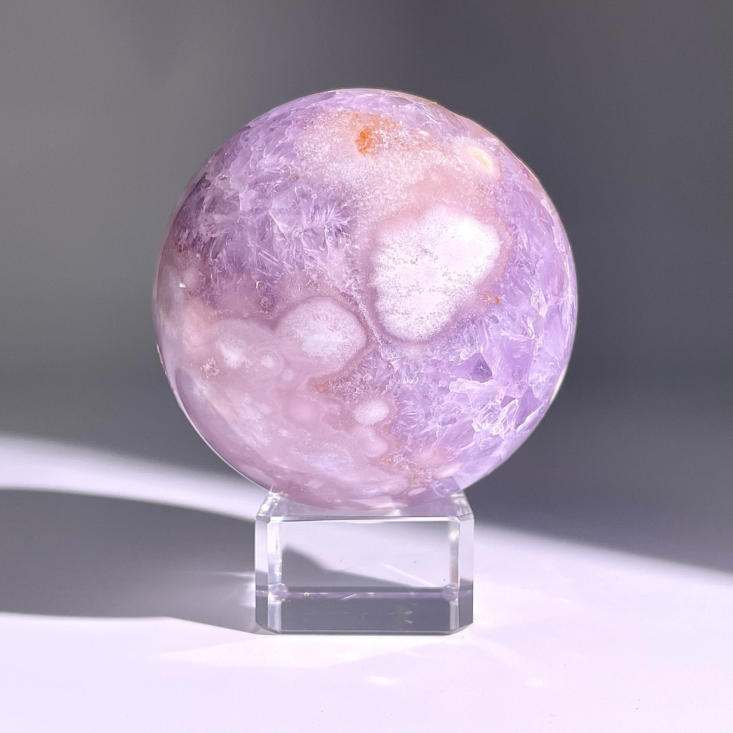 B151◇１点物◇桜紫瑪瑙ボール◇79×79×79mm天然石・鉱物・パワーストーン