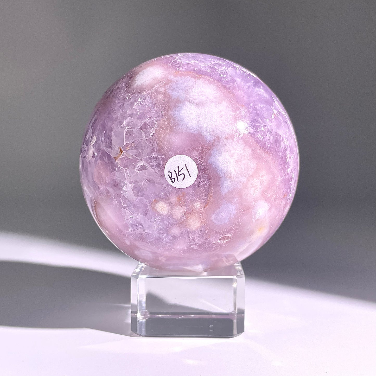 B151◇１点物◇桜紫瑪瑙ボール◇79×79×79mm天然石・鉱物・パワーストーン