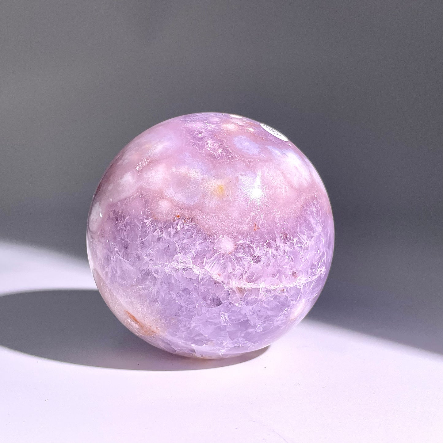 B151◇１点物◇桜紫瑪瑙ボール◇79×79×79mm天然石・鉱物・パワーストーン