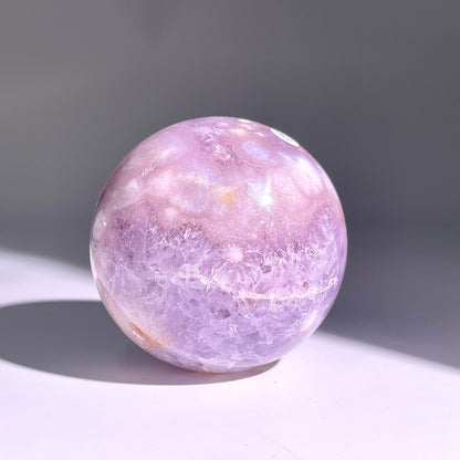 B151◇１点物◇桜紫瑪瑙ボール◇79×79×79mm天然石・鉱物・パワーストーン