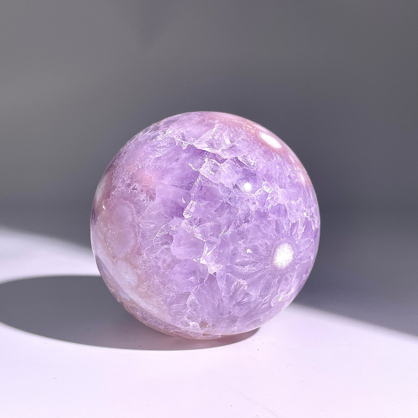 B151◇１点物◇桜紫瑪瑙ボール◇79×79×79mm天然石・鉱物・パワーストーン