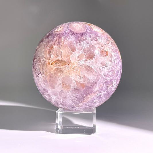 B152◇１点物◇桜紫瑪瑙ボール◇90×90×90mm天然石・鉱物・パワーストーン