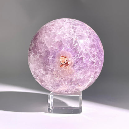 B152◇１点物◇桜紫瑪瑙ボール◇90×90×90mm天然石・鉱物・パワーストーン