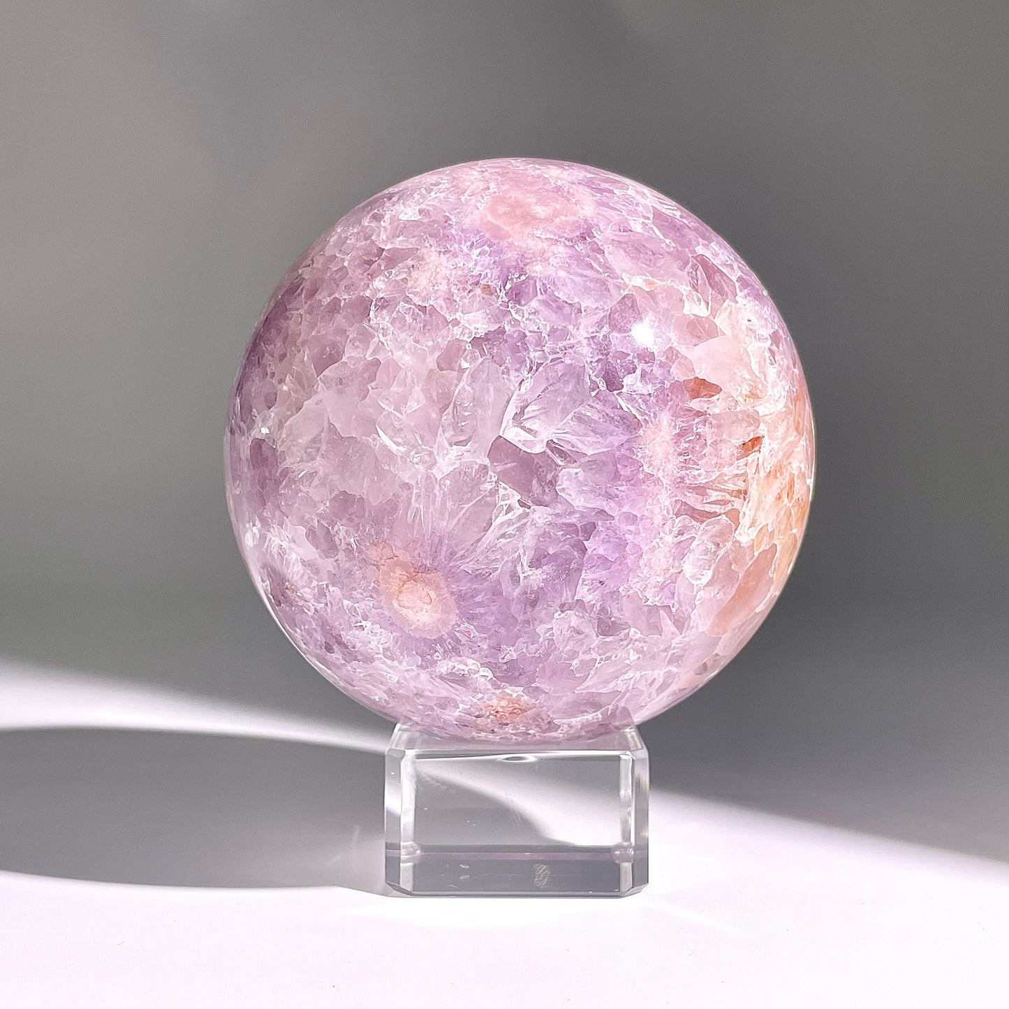 B152◇１点物◇桜紫瑪瑙ボール◇90×90×90mm天然石・鉱物・パワーストーン