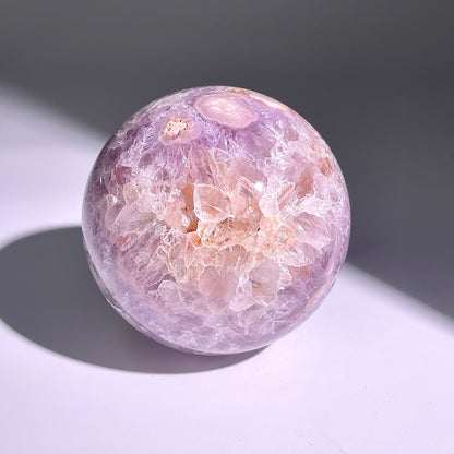 B152◇１点物◇桜紫瑪瑙ボール◇90×90×90mm天然石・鉱物・パワーストーン