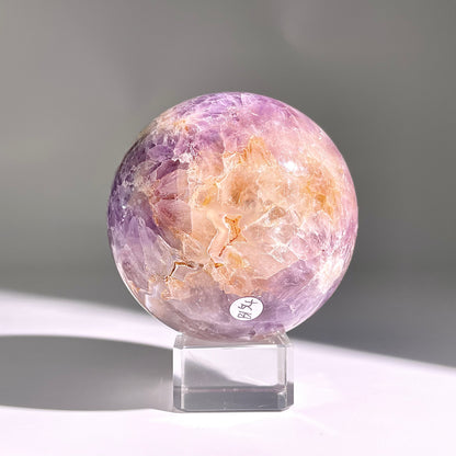 B153◇１点物◇桜紫瑪瑙ボール◇86×86×86mm天然石・鉱物・パワーストーン