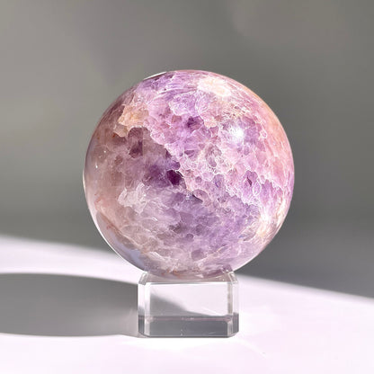 B153◇１点物◇桜紫瑪瑙ボール◇86×86×86mm天然石・鉱物・パワーストーン