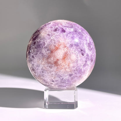 B154◇１点物◇桜紫瑪瑙ボール◇87×87×87mm天然石・鉱物・パワーストーン