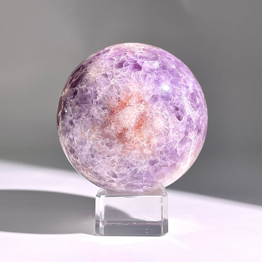 B154◇１点物◇桜紫瑪瑙ボール◇87×87×87mm天然石・鉱物・パワーストーン