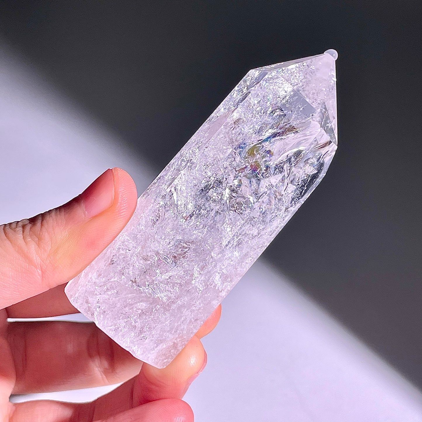 B163◇１点物◇水晶アゼツライト  ピラー◇82×31×20mm◇天然石・鉱物・パワーストーン