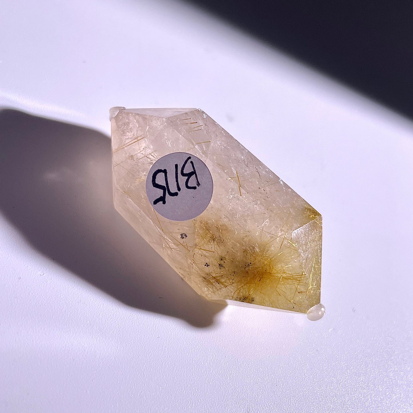 B175◇１点物◇ルチルクォーツ  ダブルポイント◇44×24×14mm天然石・鉱物・パワーストーン