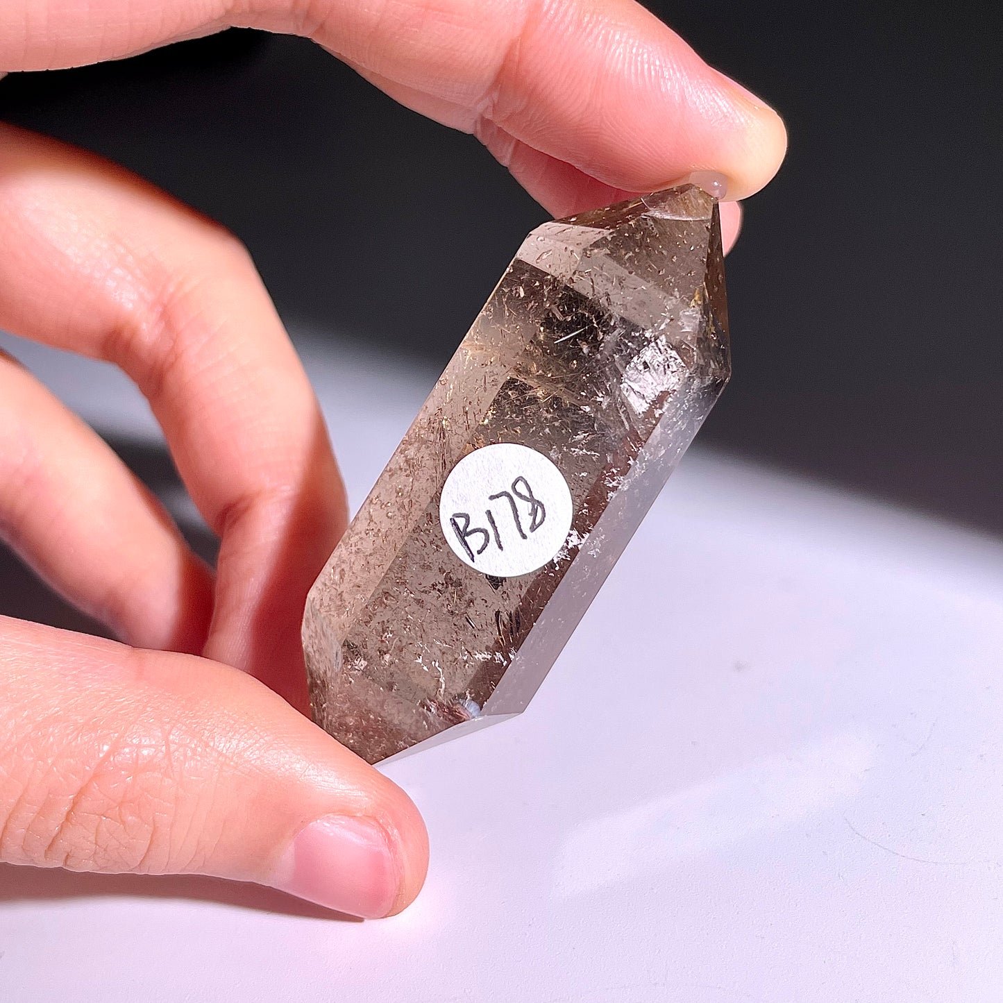 B178◇１点物◇ルチルクォーツ  ダブルポイント◇55×16×19mm天然石・鉱物・パワーストーン