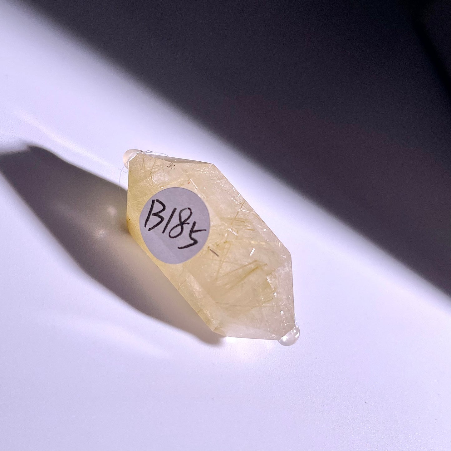 B185◇１点物◇ルチルクォーツ  ダブルポイント◇32×12×12mm天然石・鉱物・パワーストーン