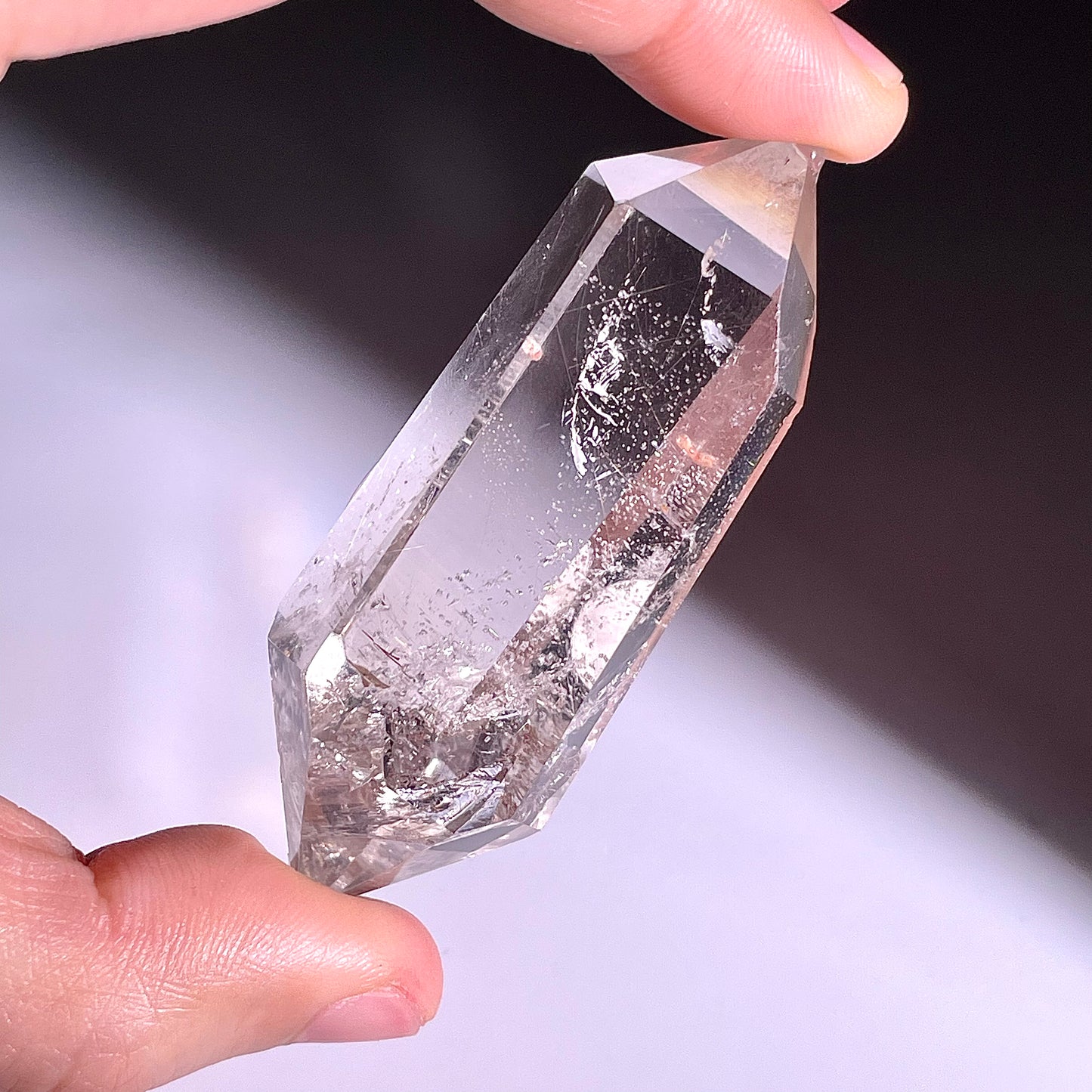 B189◇１点物◇ルチルクォーツ  ダブルポイント◇65×23×19mm天然石・鉱物・パワーストーン