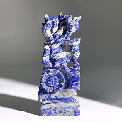 B222◇１点物◇ラピスラズリ  九尾狐◇153×60×18mm◇天然石・鉱物・パワーストーン