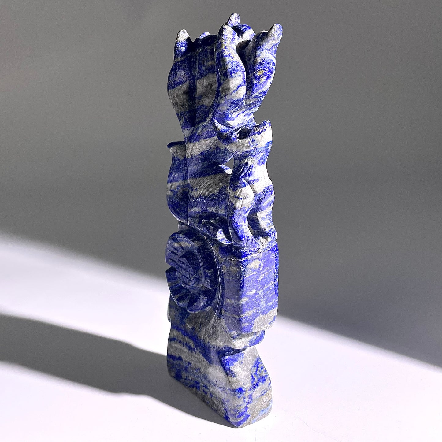 B222◇１点物◇ラピスラズリ  九尾狐◇153×60×18mm◇天然石・鉱物・パワーストーン