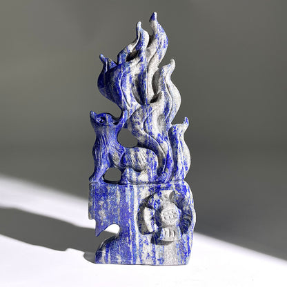 B225◇１点物◇ラピスラズリ  九尾狐◇142×62×18mm◇天然石・鉱物・パワーストーン