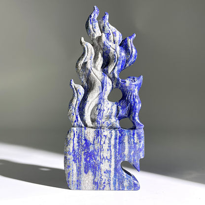 B225◇１点物◇ラピスラズリ  九尾狐◇142×62×18mm◇天然石・鉱物・パワーストーン