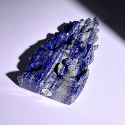 B225◇１点物◇ラピスラズリ  九尾狐◇142×62×18mm◇天然石・鉱物・パワーストーン