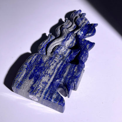 B225◇１点物◇ラピスラズリ  九尾狐◇142×62×18mm◇天然石・鉱物・パワーストーン