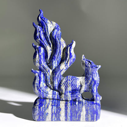 B226◇１点物◇ラピスラズリ  九尾狐◇122×73×26mm◇天然石・鉱物・パワーストーン