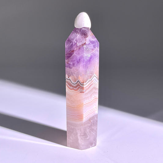 B290◇１点物◇夢幻の紫瑪瑙  ピラー◇76×23×17mm◇天然石・鉱物・パワーストーン