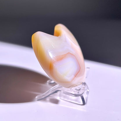 B325◇１点物◇桜瑪瑙 ムーン◇57×36×15mm◇天然石・鉱物・パワーストーン