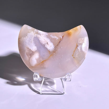 B326◇１点物◇桜瑪瑙 ムーン◇54×36×13mm◇天然石・鉱物・パワーストーン