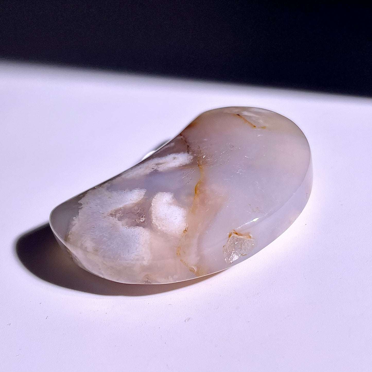 B326◇１点物◇桜瑪瑙 ムーン◇54×36×13mm◇天然石・鉱物・パワーストーン